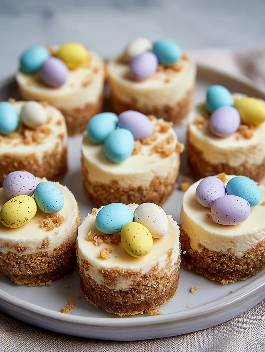 Creamy Mini Egg Cheesecakes