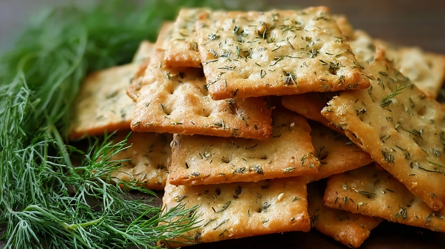 Deliciously Homemade Dill Crackers Tasty Snacking Delight