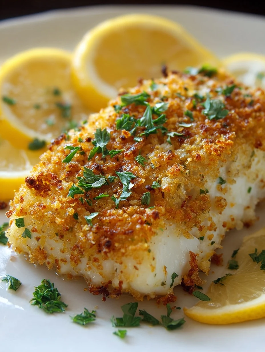 Garlic Parmesan Crusted Halibut