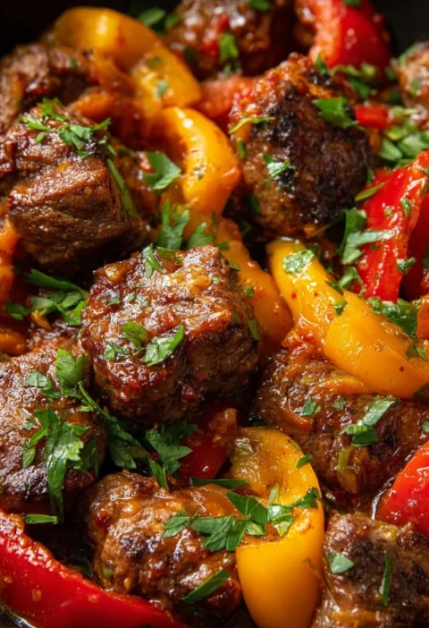 Keto Beef Pepper Steak