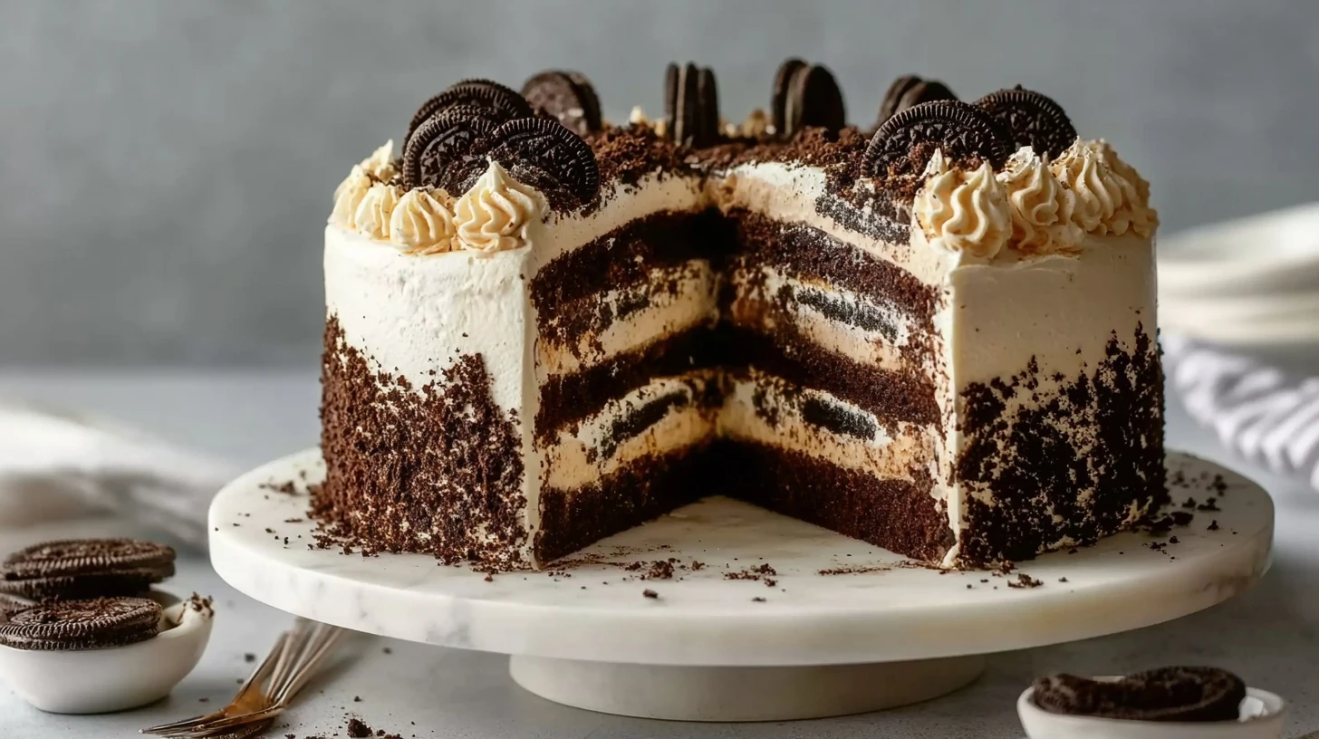 Oreo Layer Cake with Cream Cheese Frosting