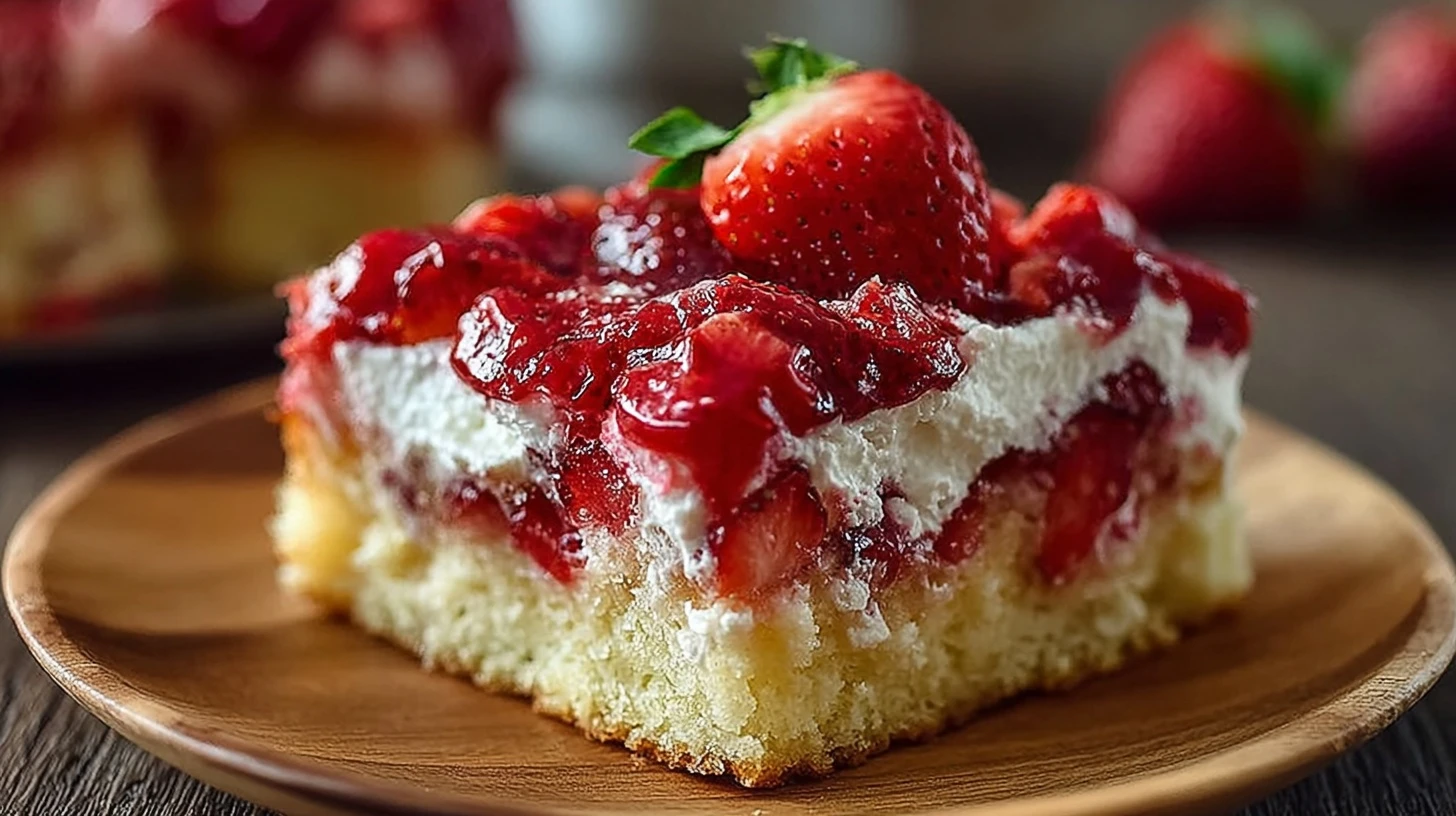 Strawberry Earthquake Cake
