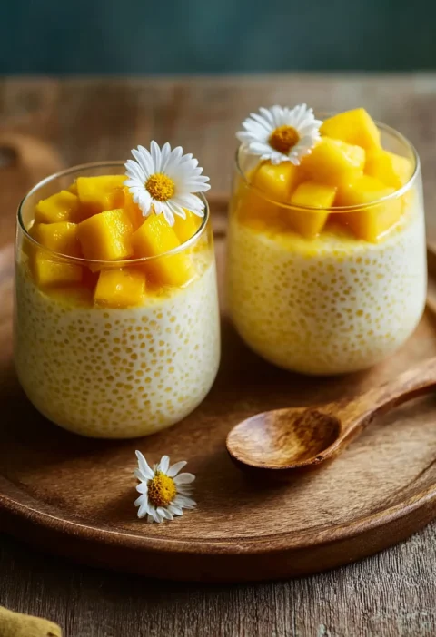 Sweet Taste Summer Creamy Mango Sago