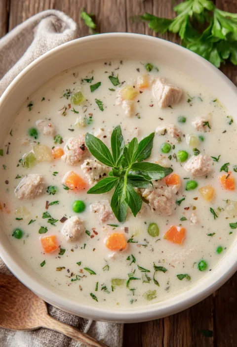 Creamy Italian Ground Chicken Soup