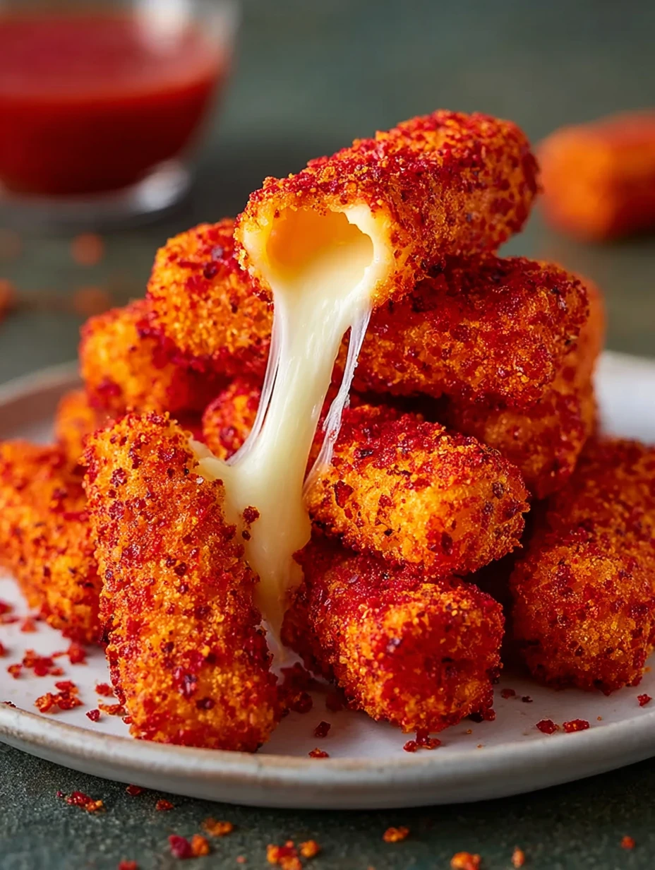 Hot Cheeto Mozzarella Sticks