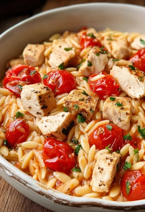 Creamy Tomato Orzo Chicken