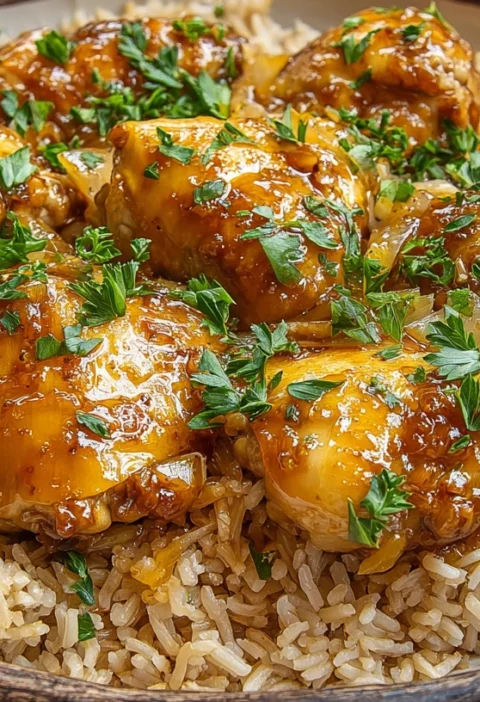 Smothered Chicken Rice