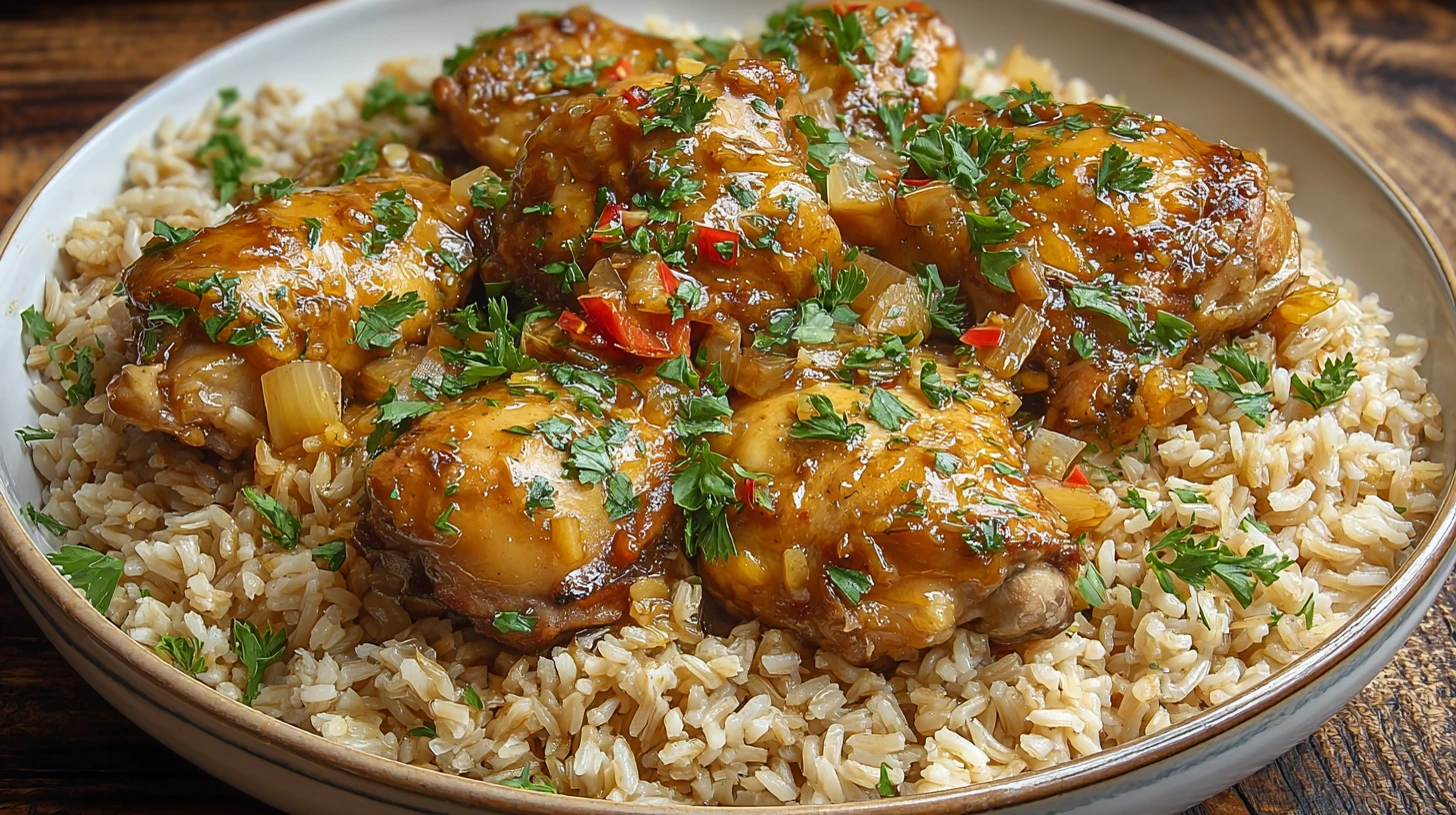 Smothered Chicken Rice