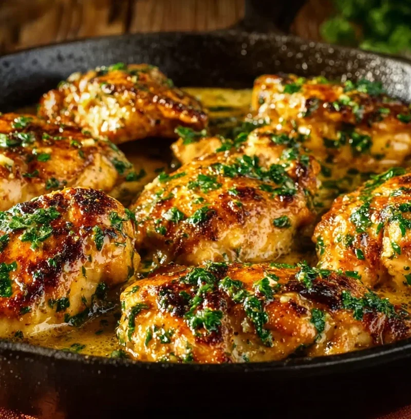 Texas Roadhouse Style Garlic Butter Chicken Skillet