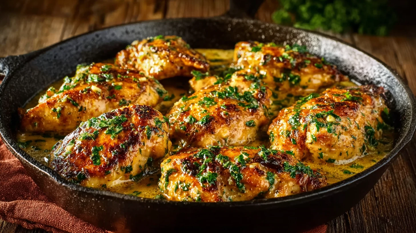 Texas Roadhouse Style Garlic Butter Chicken Skillet