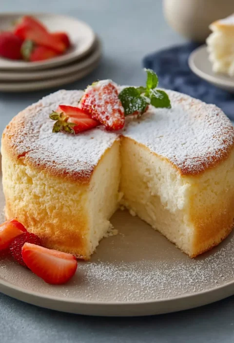 Yogurt Cloud Cake Light Dessert