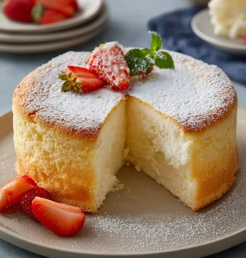 Yogurt Cloud Cake Light Dessert