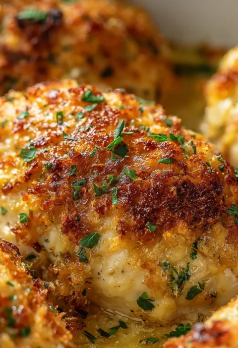 Cheesy Garlic Parmesan Chicken Bake Juicy Delicious Family
