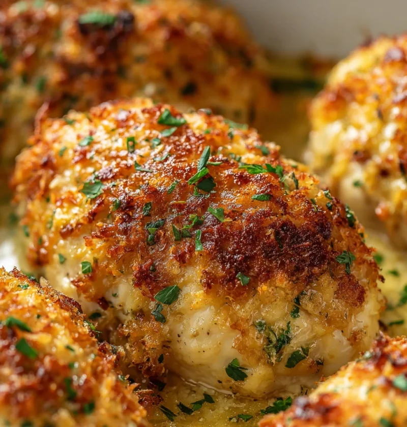 Cheesy Garlic Parmesan Chicken Bake Juicy Delicious Family