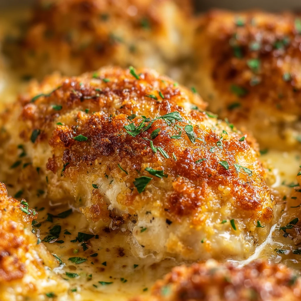 Cheesy Garlic Parmesan Chicken Bake Juicy Delicious Family