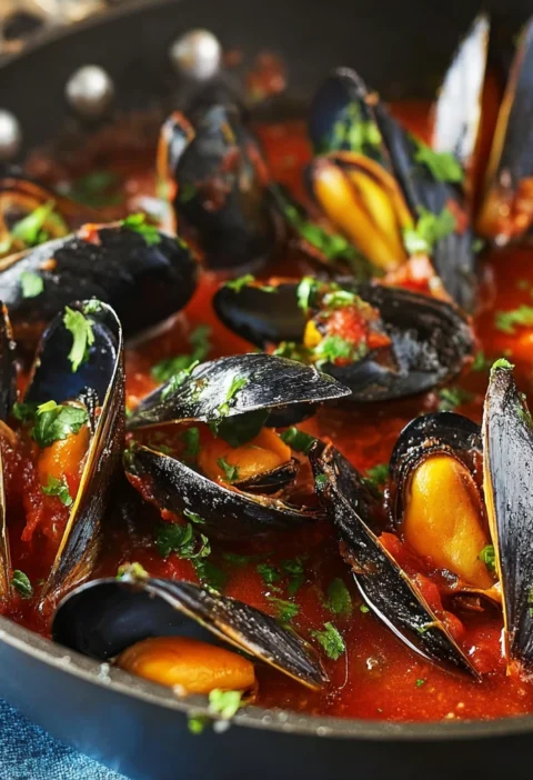 Chilli Mussels Spicy Tomato Broth Flavor Explosion