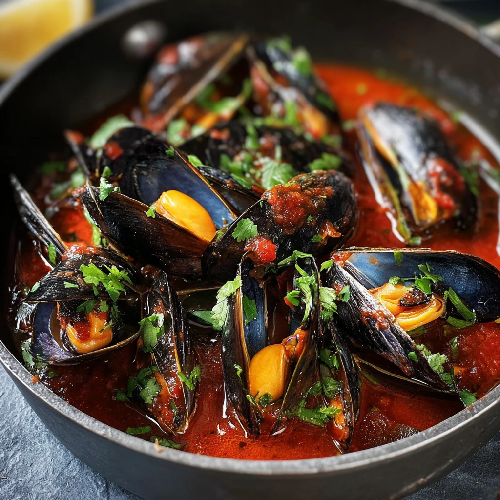 Chilli Mussels Spicy Tomato Broth Flavor Explosion