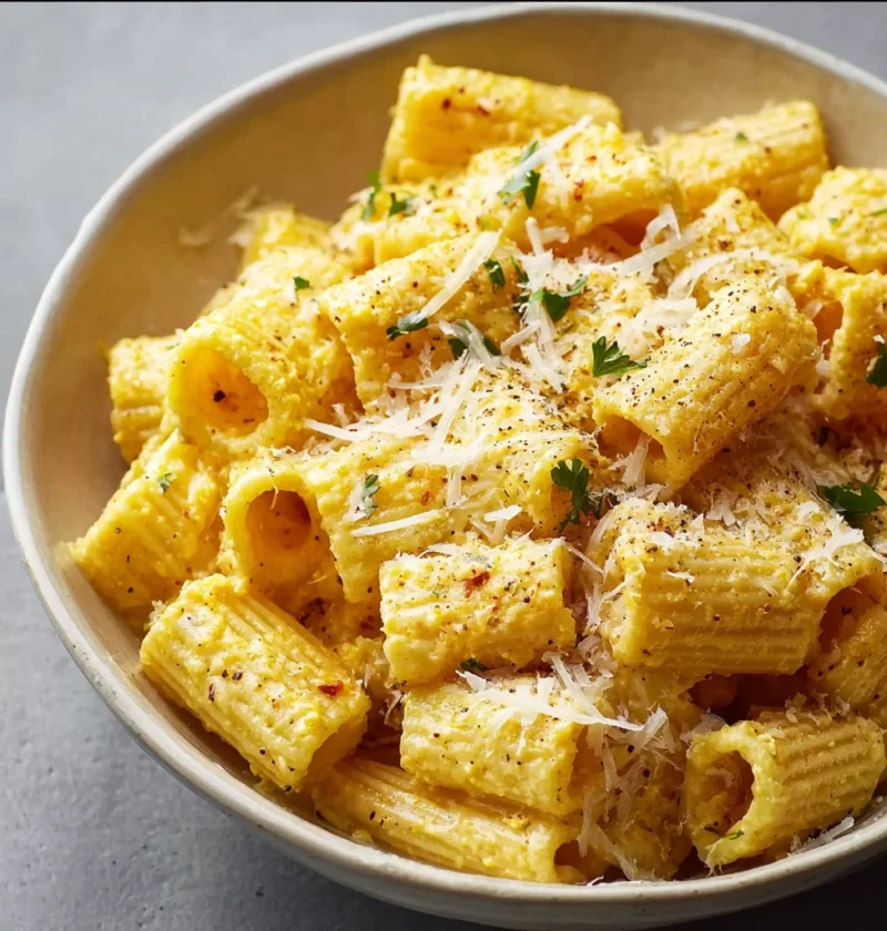 Creamy Cottage Cheese Rigatoni Highprotein Pasta Bake