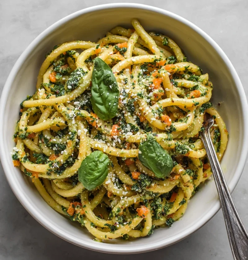 Creamy One Pot Pesto Pasta