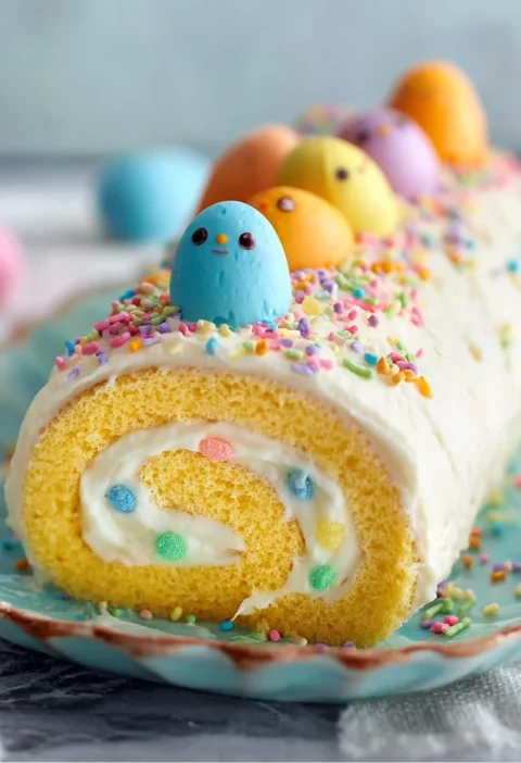 Delicious Easter Cake Roll Fun Creamy Whipped Surprise