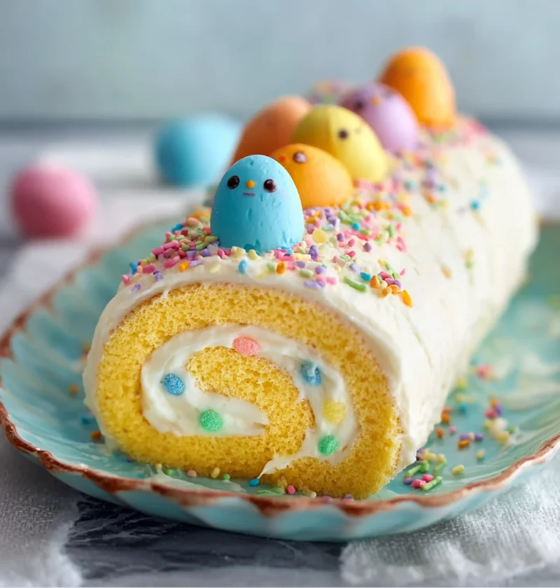 Delicious Easter Cake Roll Fun Creamy Whipped Surprise