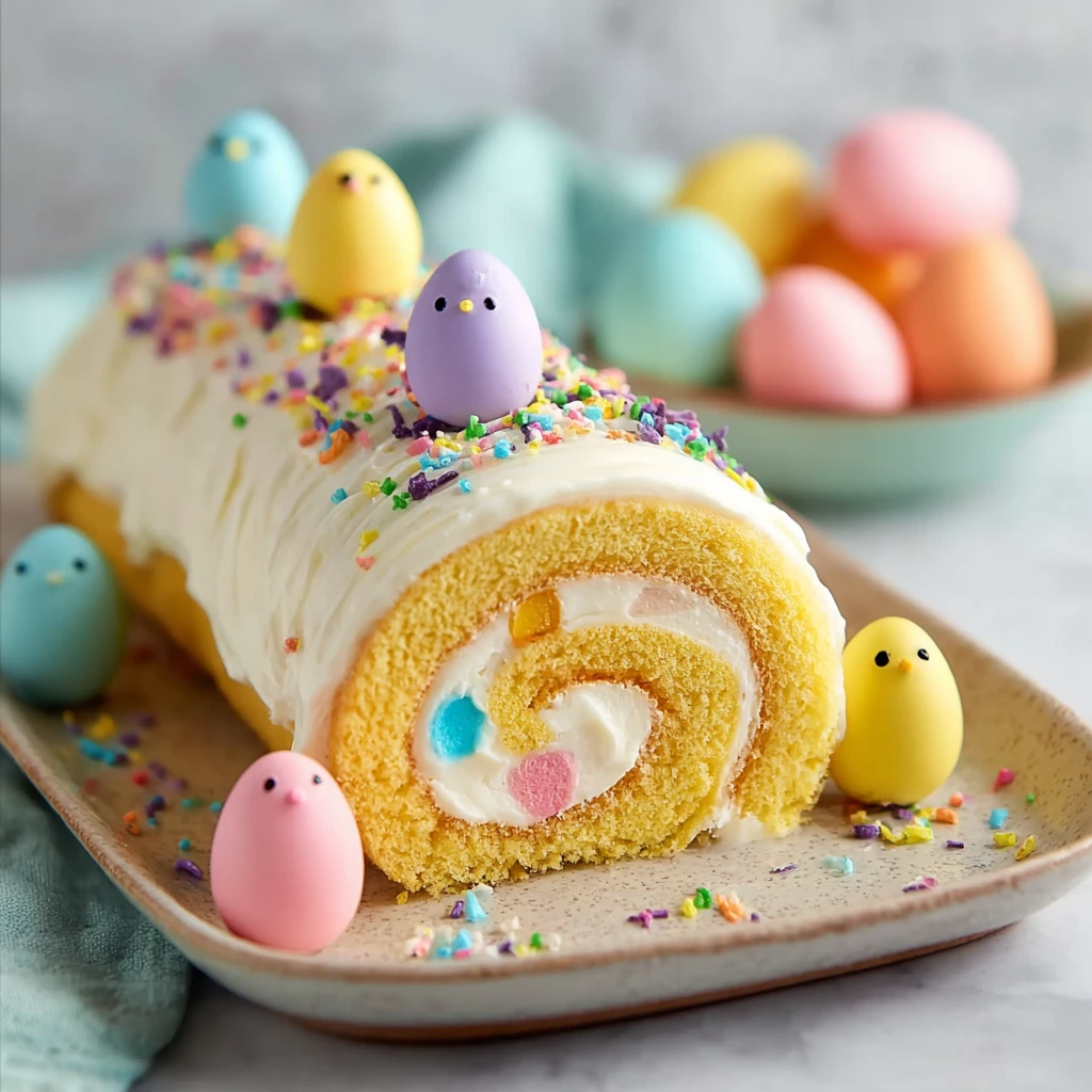 Delicious Easter Cake Roll Fun Creamy Whipped Surprise