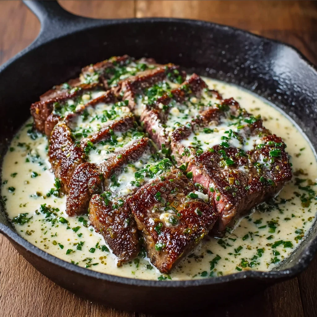 Garlic Butter Steak Parmesan Cream Sauce