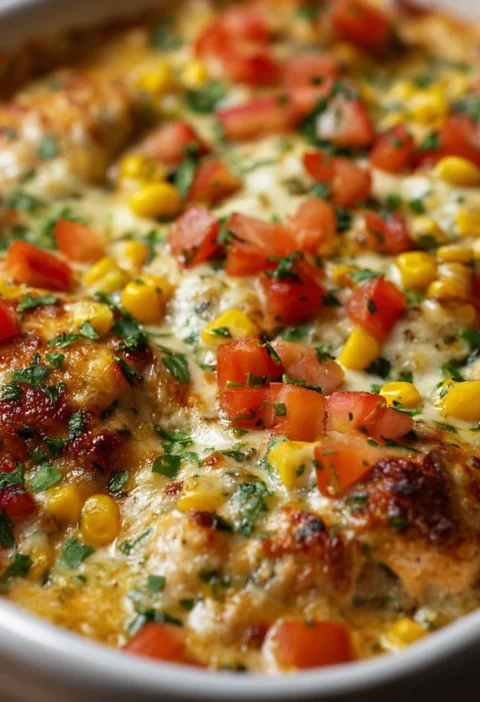 Healthy Salsa Verde Chicken Casserole
