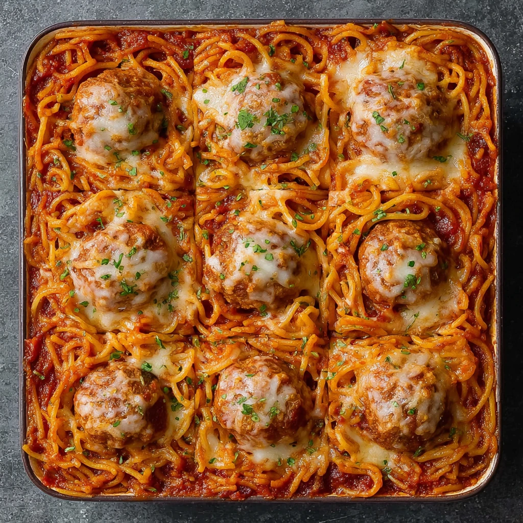 High Protein Baked Spaghetti Casserole