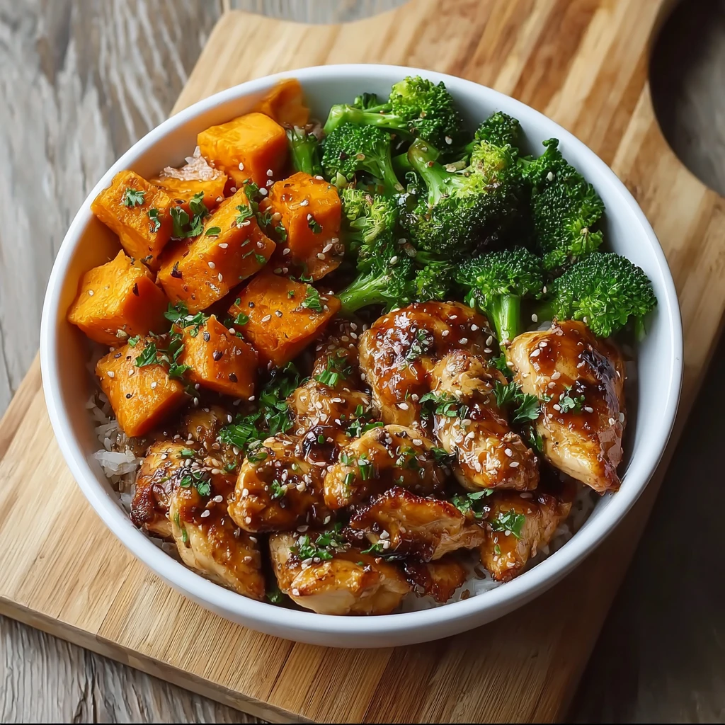 Honey Garlic Chicken and Sweet Potato