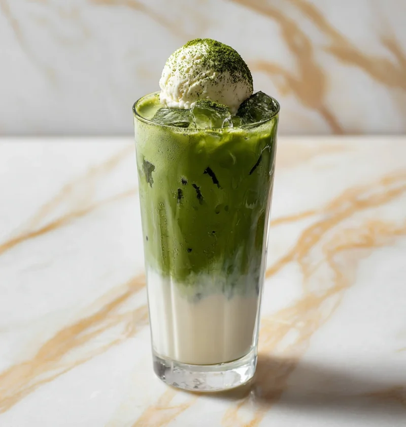 Iced Matcha Latte Vanilla Ice Cream