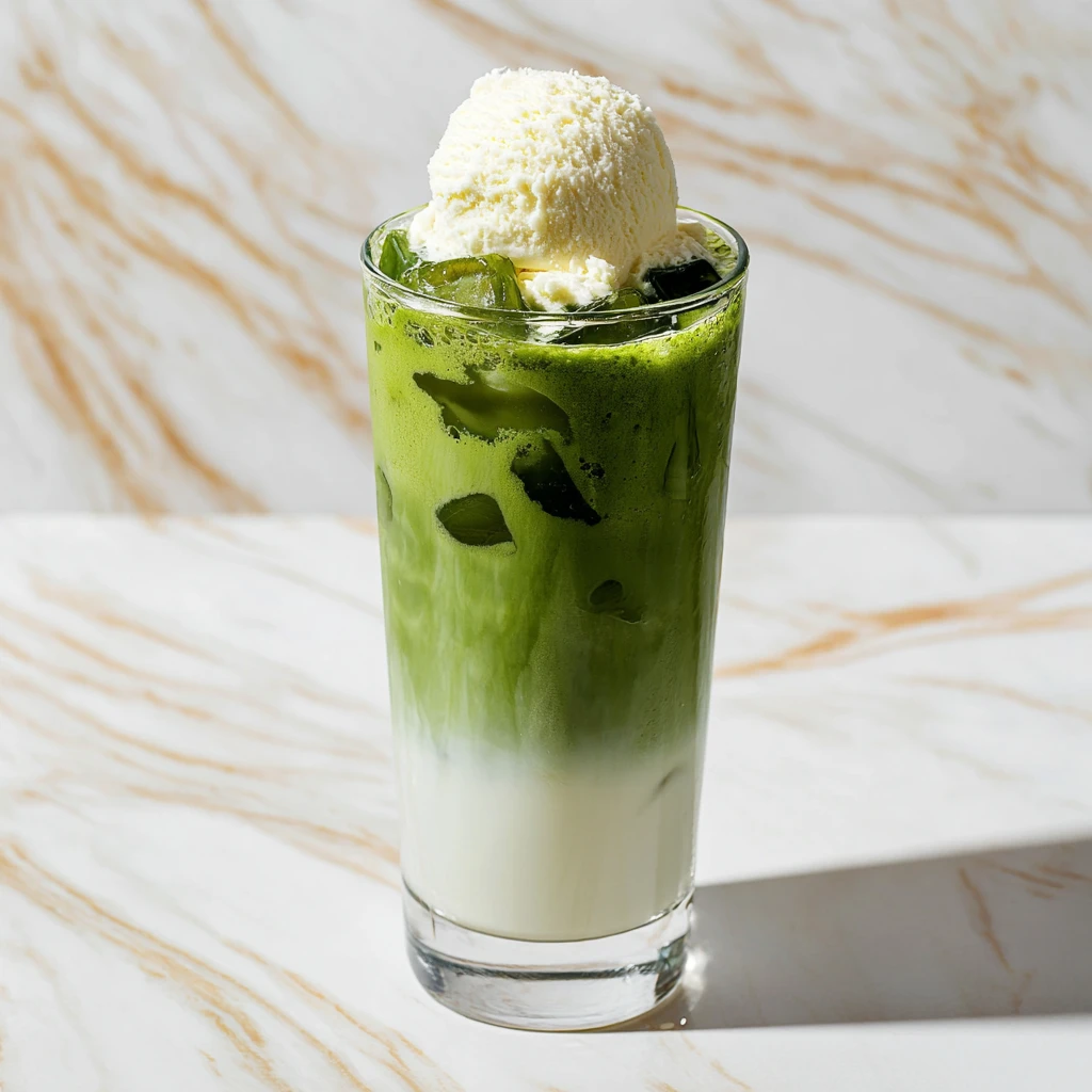 Iced Matcha Latte Vanilla Ice Cream