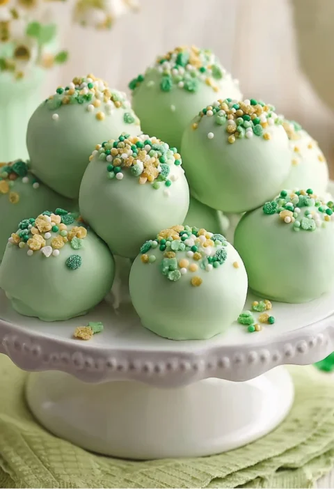 Irresistible Shamrock Cake Batter Truffles Any Celebration