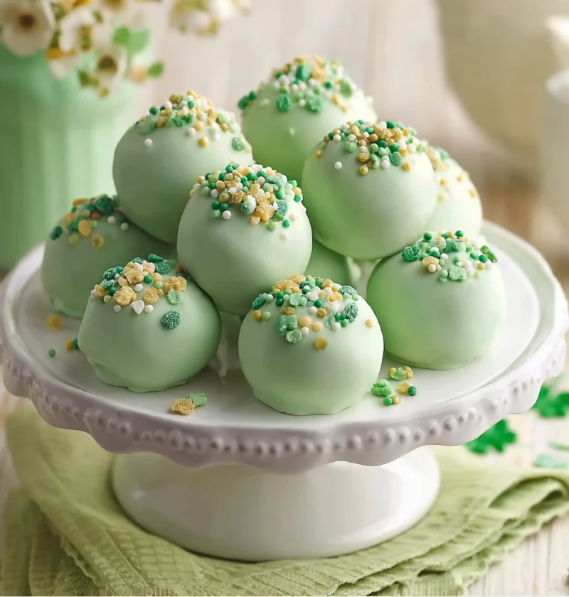 Irresistible Shamrock Cake Batter Truffles Any Celebration