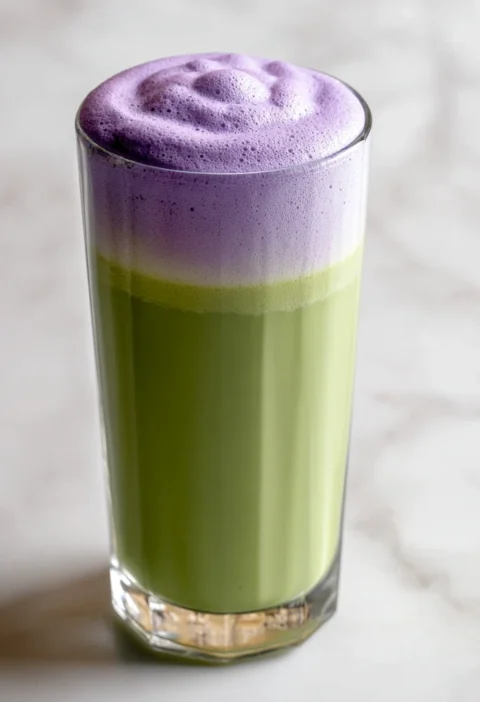 Lavender Ube Foam Matcha Latte