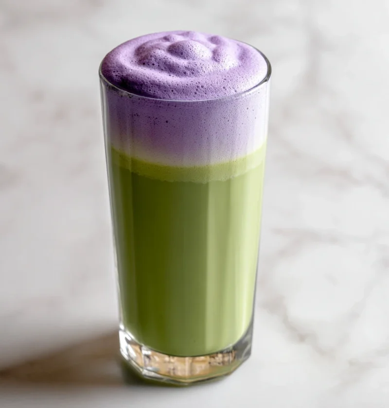 Lavender Ube Foam Matcha Latte