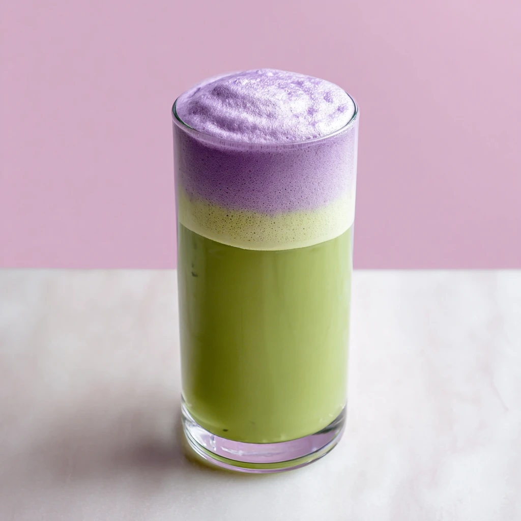 Lavender Ube Foam Matcha Latte