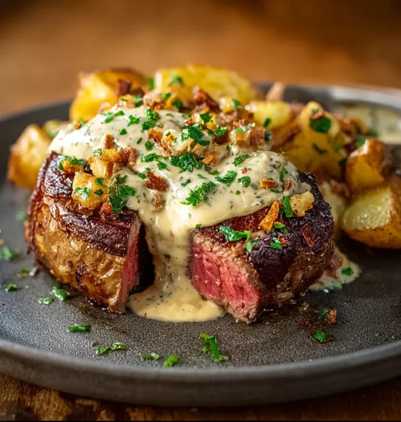 Loaded Steak Potato Ultimate Comfort Food Dinner
