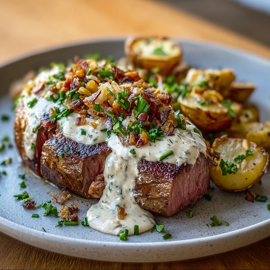Loaded Steak Potato Ultimate Comfort Food Dinner