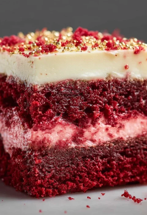Red Velvet Cheesecake Brownies Rich Decadent Dessert