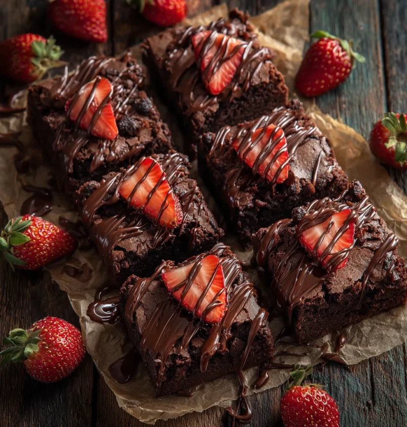 Strawberry Truffle Brownies