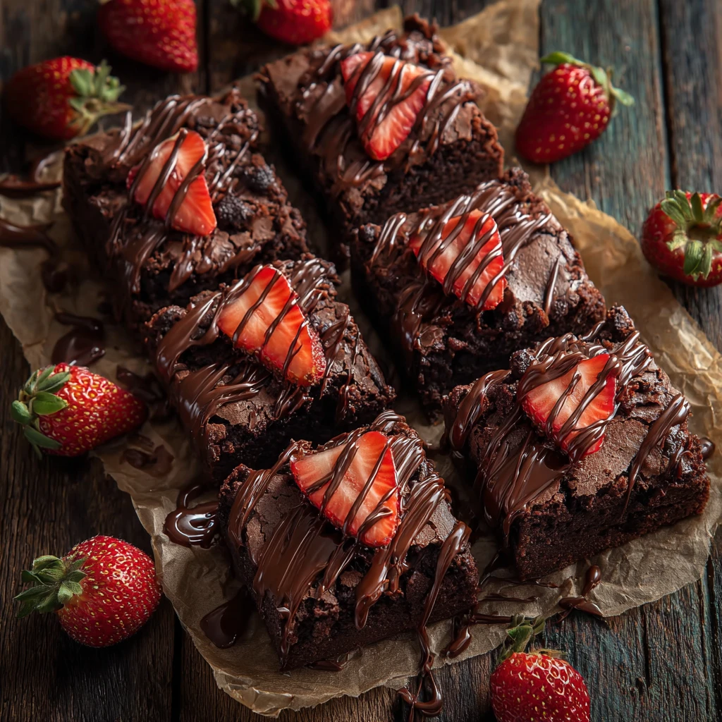 Strawberry Truffle Brownies