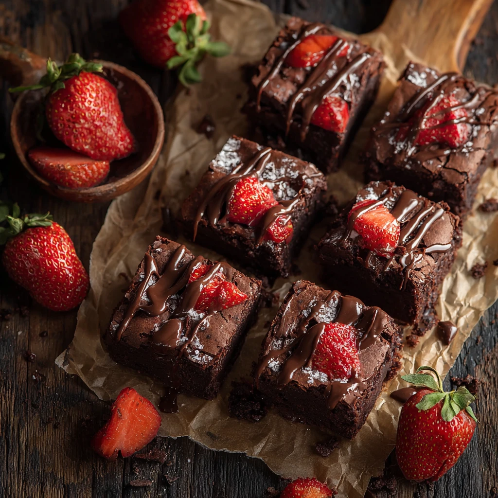 Strawberry Truffle Brownies