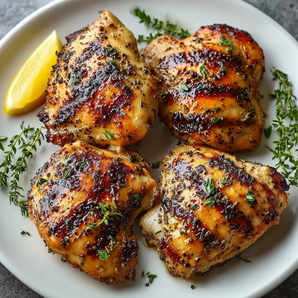 Zesty Lemonpepper Bbq Chicken Thighs Flavorful Grills