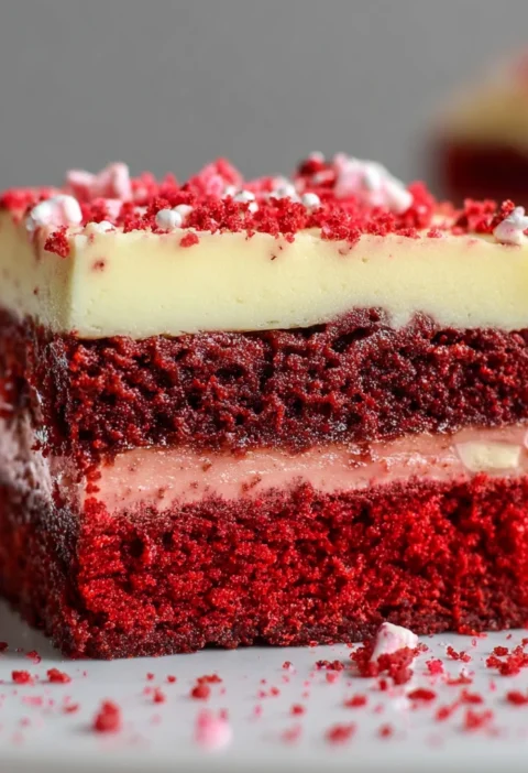 Red Velvet Cheesecake Brownies Rich Decadent Dessert