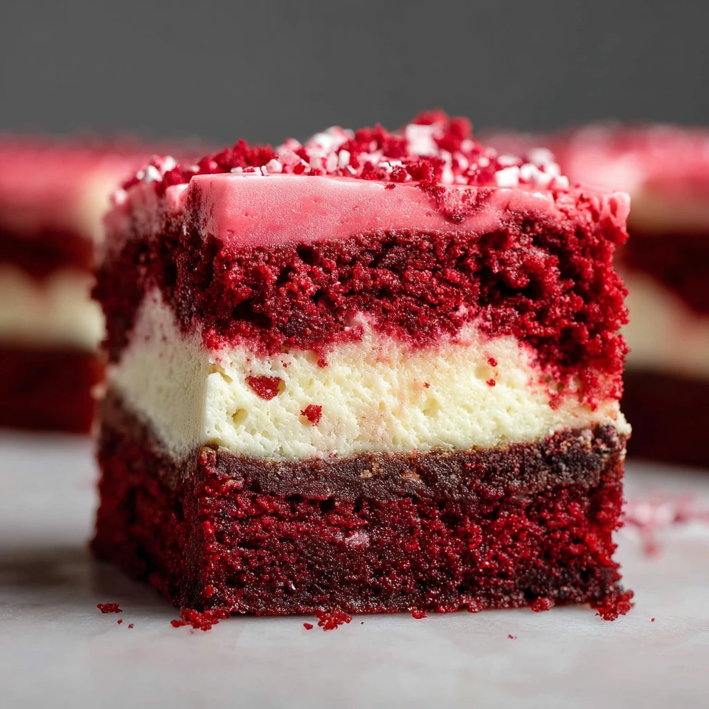 Red Velvet Cheesecake Brownies Rich Decadent Dessert
