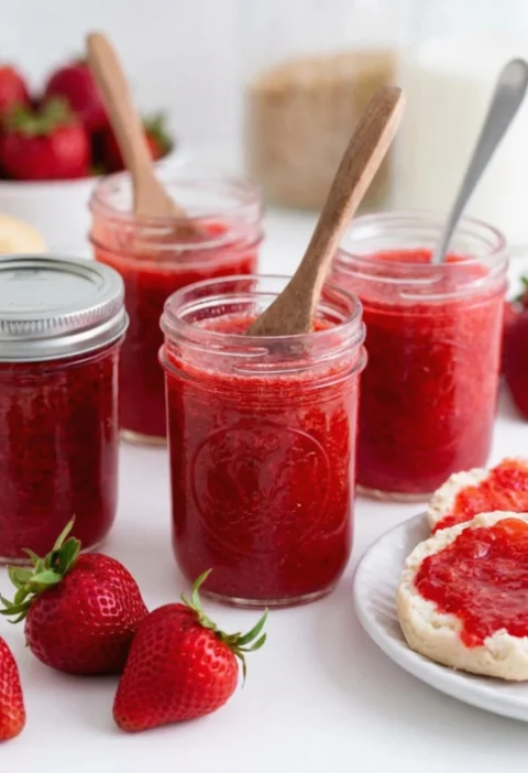 Homemade strawberry jam