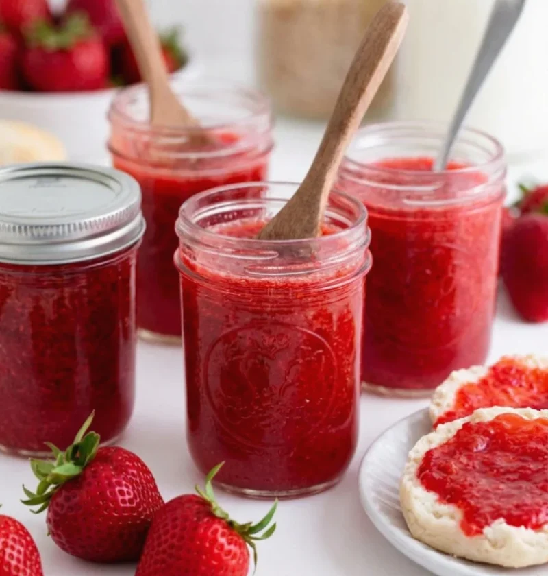 Homemade strawberry jam