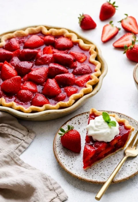 fresh strawberry pie
