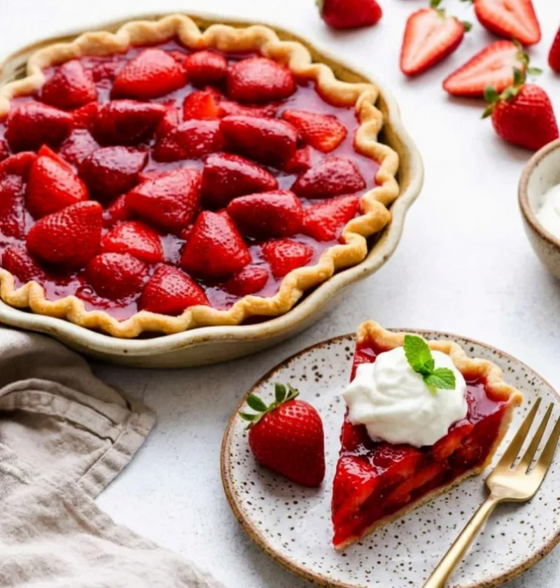 fresh strawberry pie